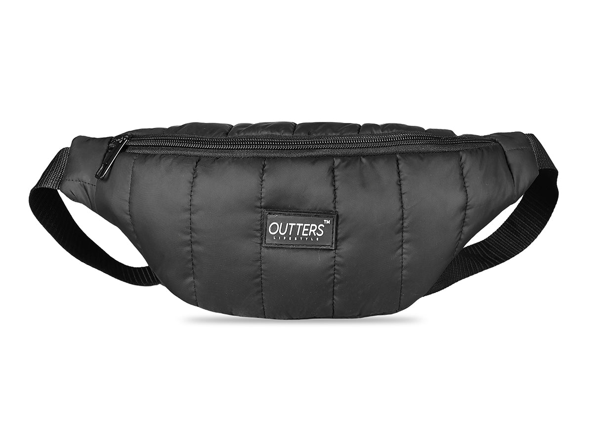 Outters Crossbody Puffer Sports umrah bag Travel Bag Black