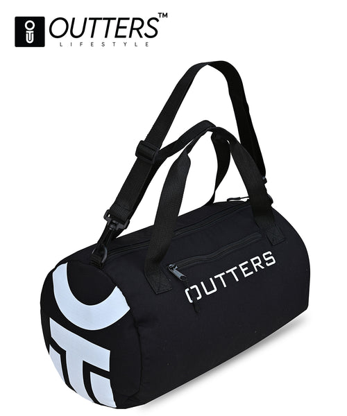 Outters Gym Bag , Duffle Bag Shoulder Straps Waterproof Black – Outters ...