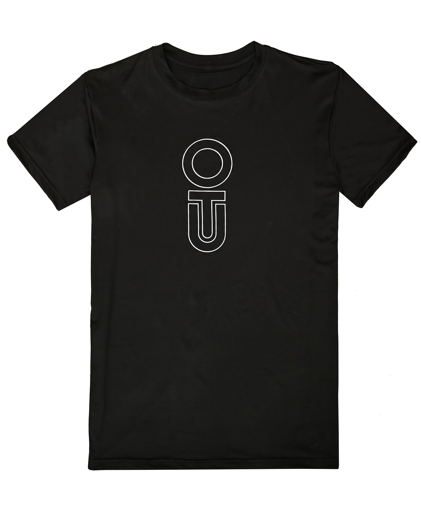 Outters Men Black Dri-Fit Short-Sleeve Crewneck T shirt