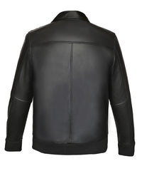 Outters Men's Lamb Leather Classic Asymmetrical Biker Style Jacket